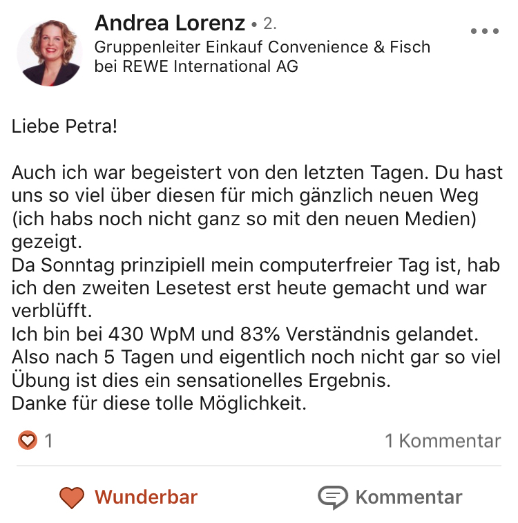 Testimonial Andrea Lorenz