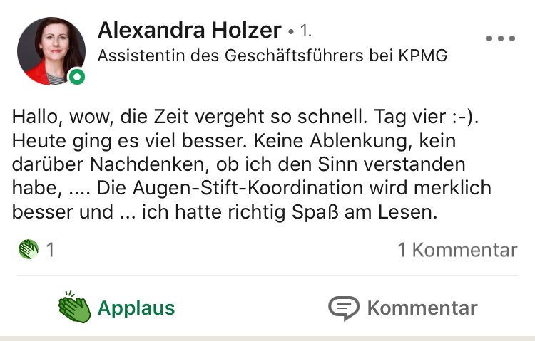 Testimonial Alexandra Holzer